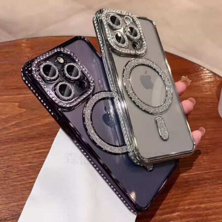 1 Rhinestone Glitter Magnetic Mobile Case