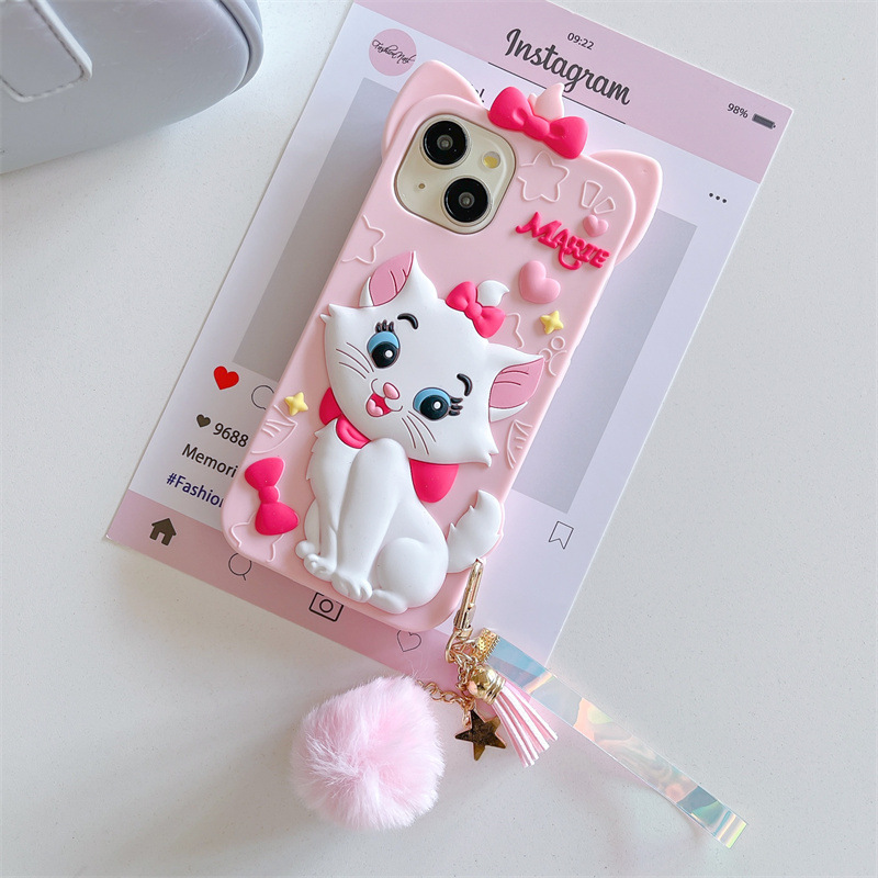 2 Cartoon bow Mary cat Iphone Cover